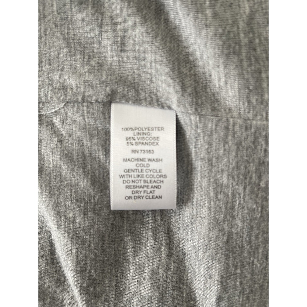 Cupio Sherpa Vest Women's Medium Cozy Soft‎ Grey Black Cream Snap Closure EUC - Picture 3 of 5